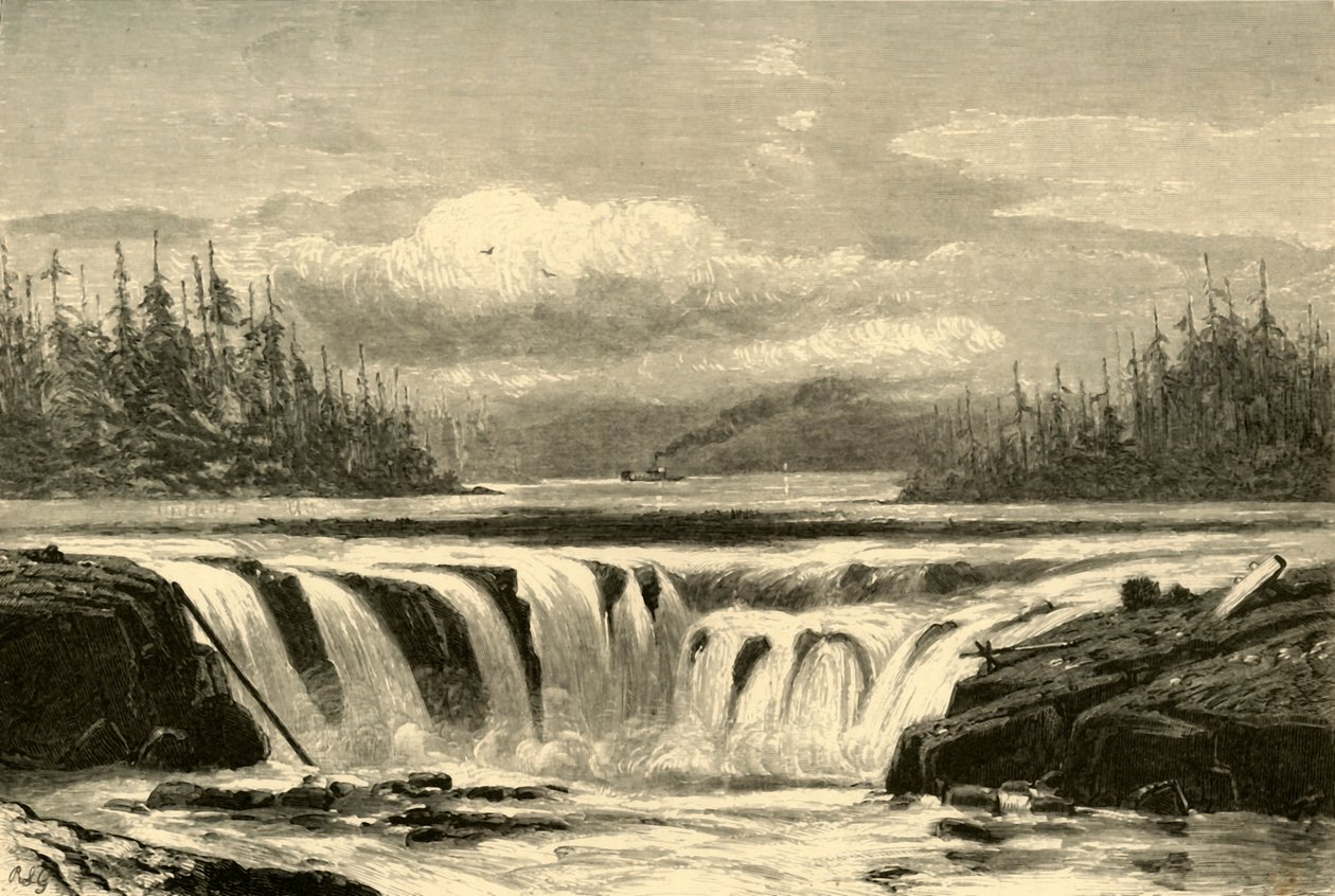 "Willametten putoukset", 1872. tekijältä Alfred Harral