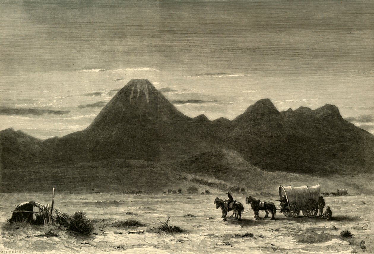 "Lassens Butte, Sacramento Valley", 1872. tekijältä Alfred Harral