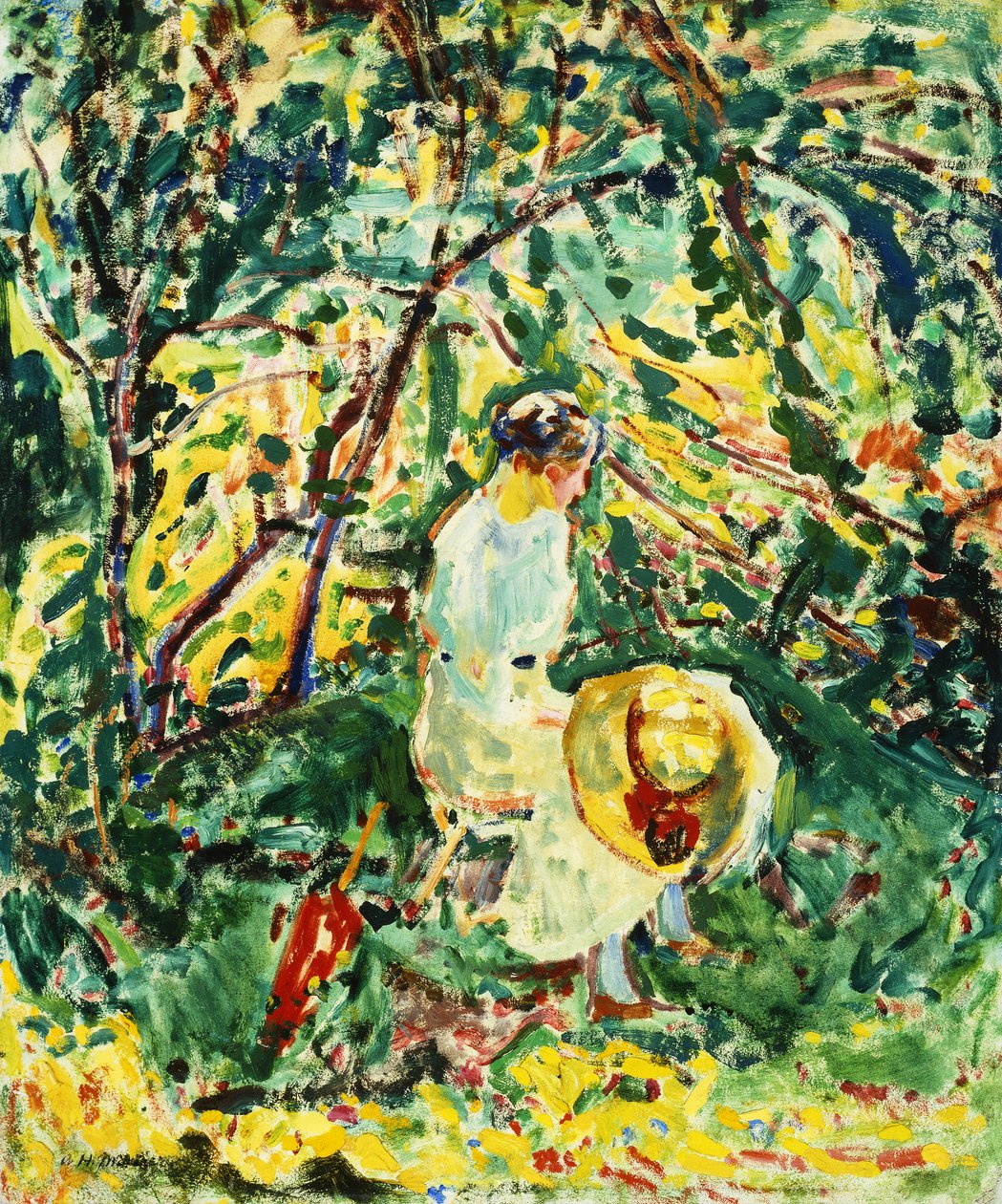Nainen puutarhassa, noin 1907 tekijältä Alfred Henry Maurer
