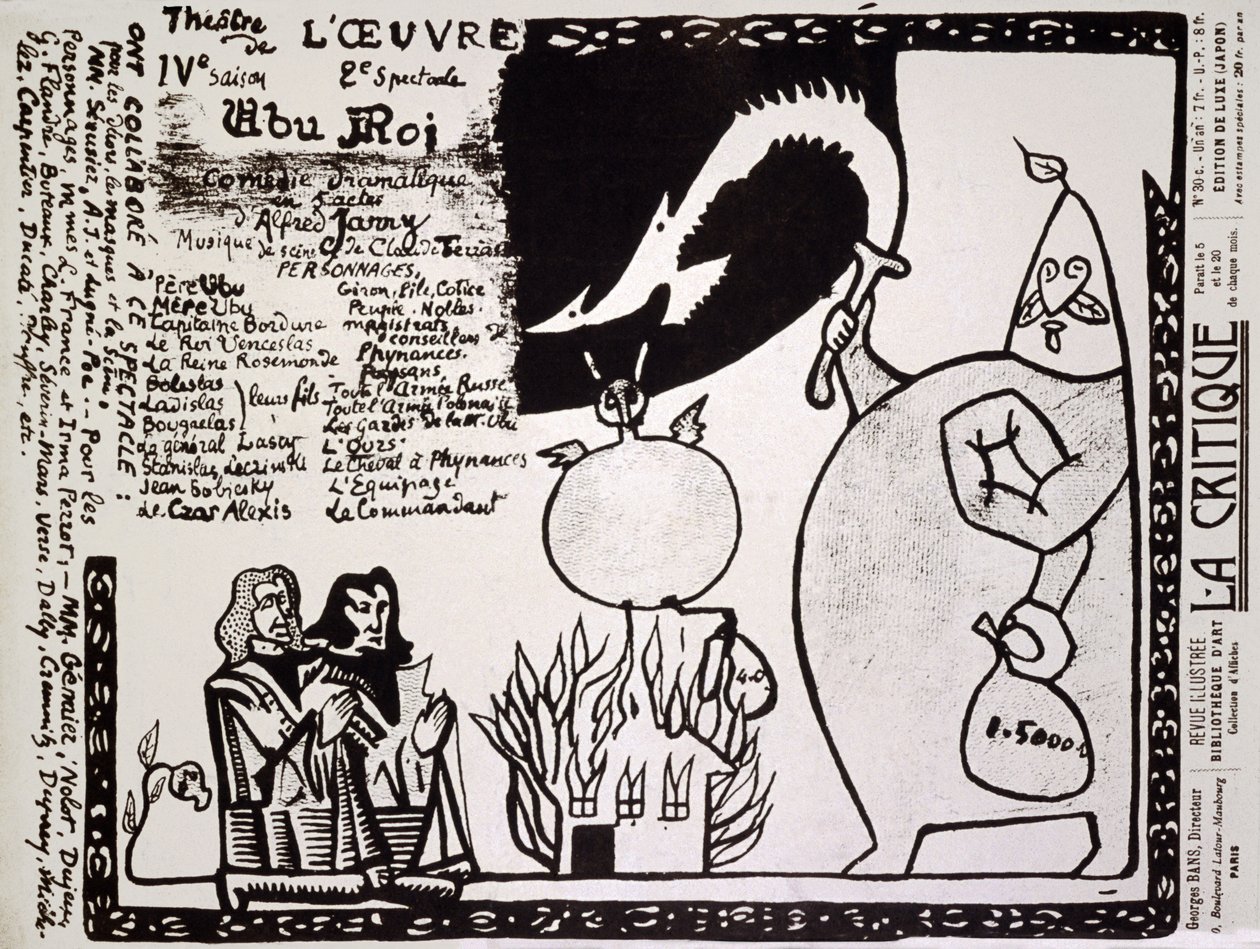 Ubu kuningas. 1896 (juliste) tekijältä Alfred Jarry