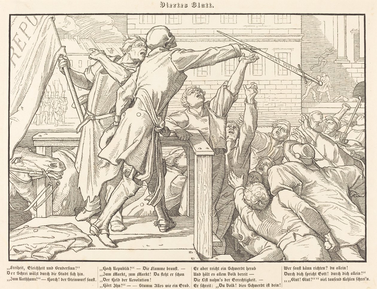 Myös Dance of Death IV tekijältä Alfred Rethel