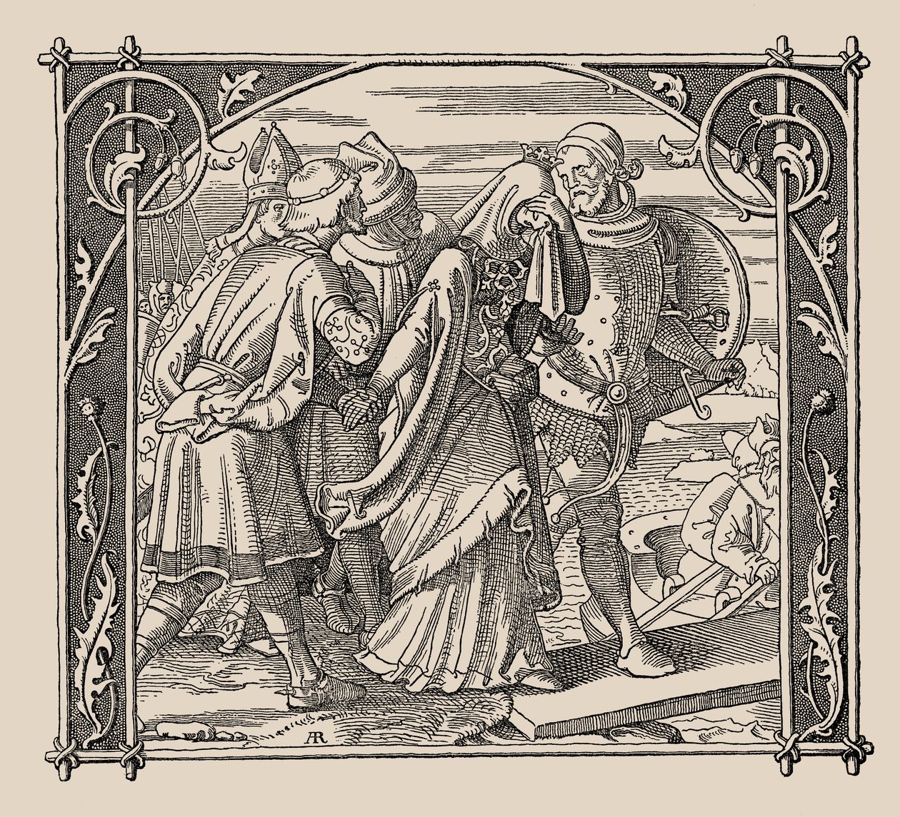 Nibelungit. Kriemhildin jäähyväiset, 1840-1841. tekijältä Alfred Rethel