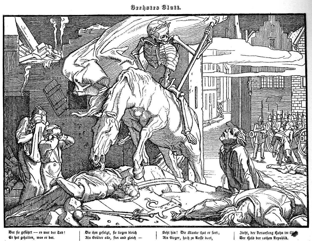 Totentanz 1848: Kuolema tasavallan sankarina tekijältä Alfred Rethel