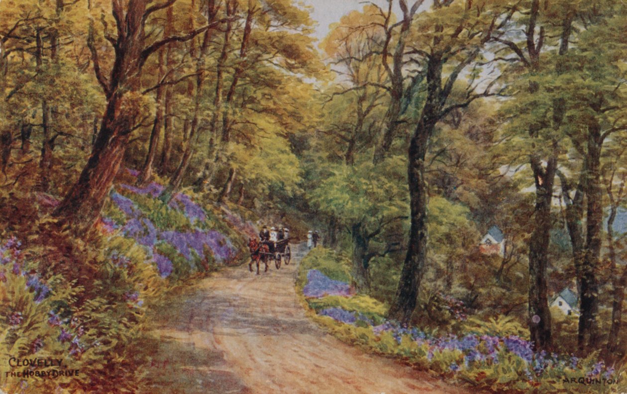 Hobby Drive, Clovelly (väri litho) tekijältä Alfred Robert Quinton