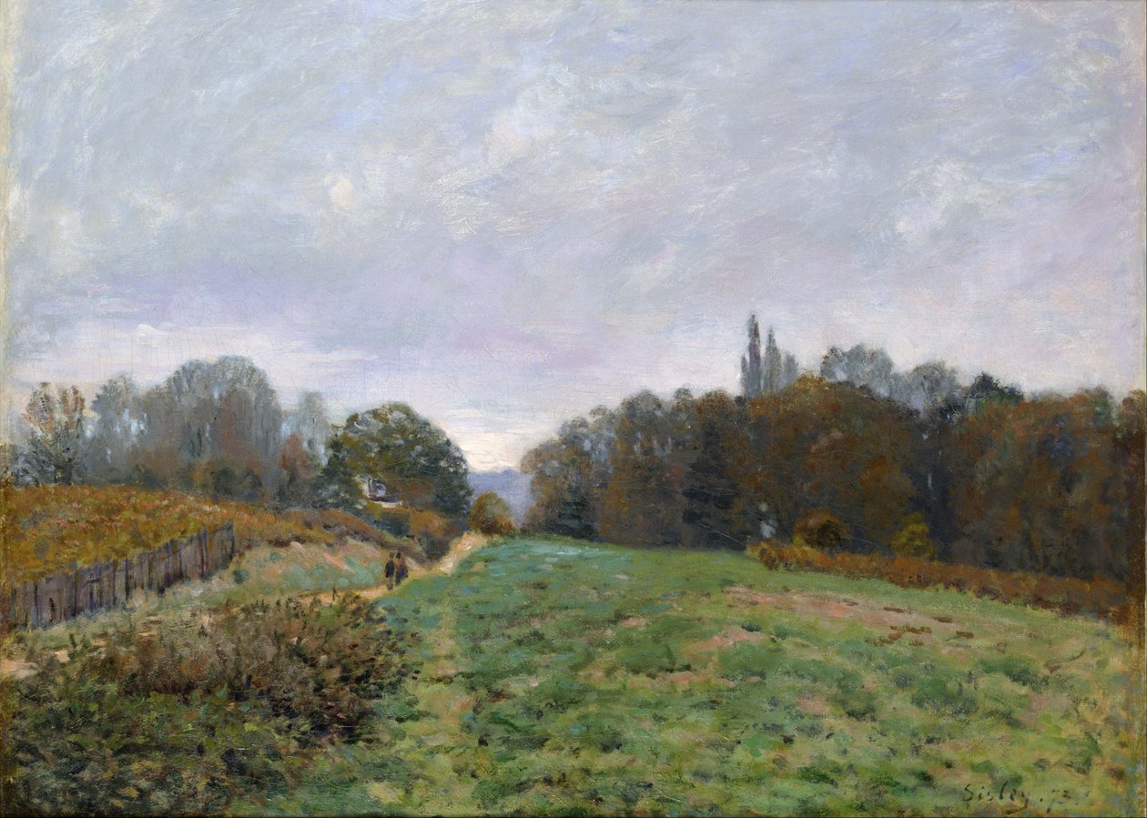 Louveciennesin maisema. tekijältä Alfred Sisley