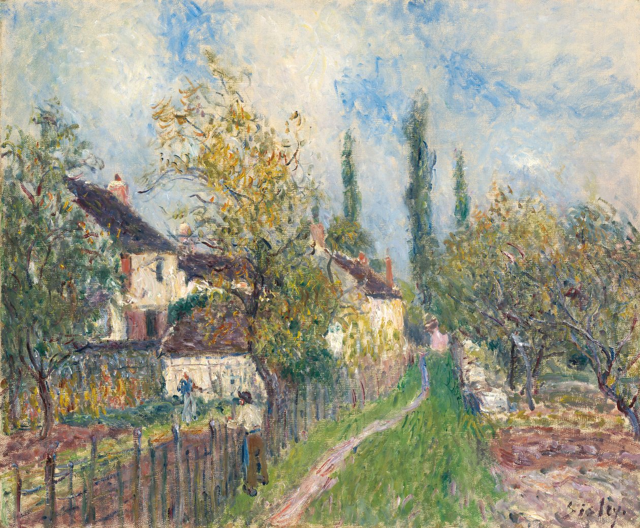 Polku Les Sablonsissa, 1883 tekijältä Alfred Sisley