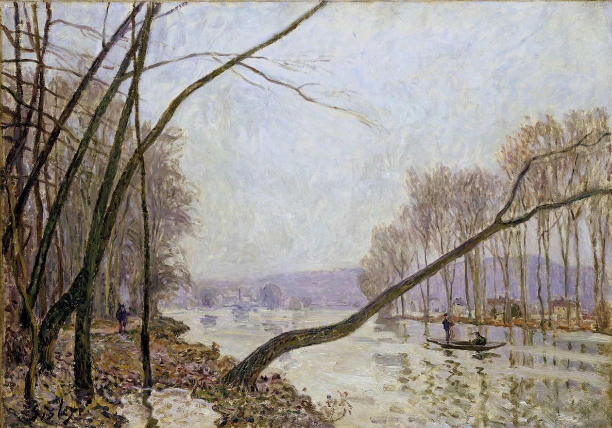 Seinen ranta syksyllä tekijältä Alfred Sisley