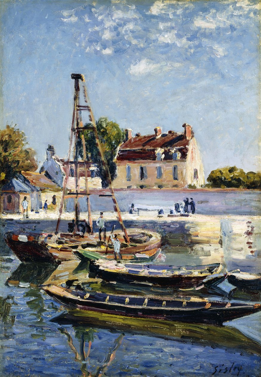 Proomut, 1885 tekijältä Alfred Sisley