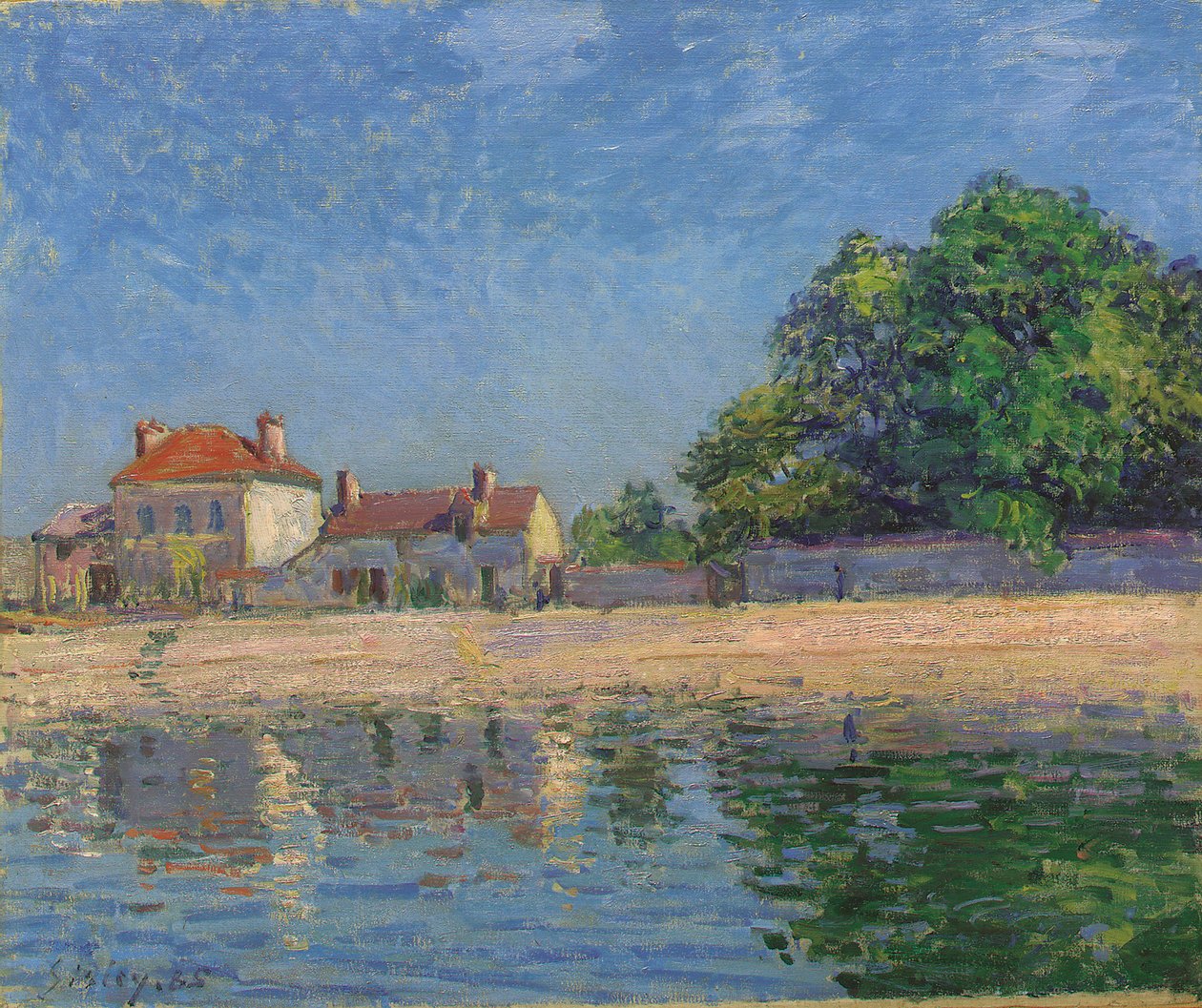 Bords du Loing, Saint-Mammes, 1885 tekijältä Alfred Sisley