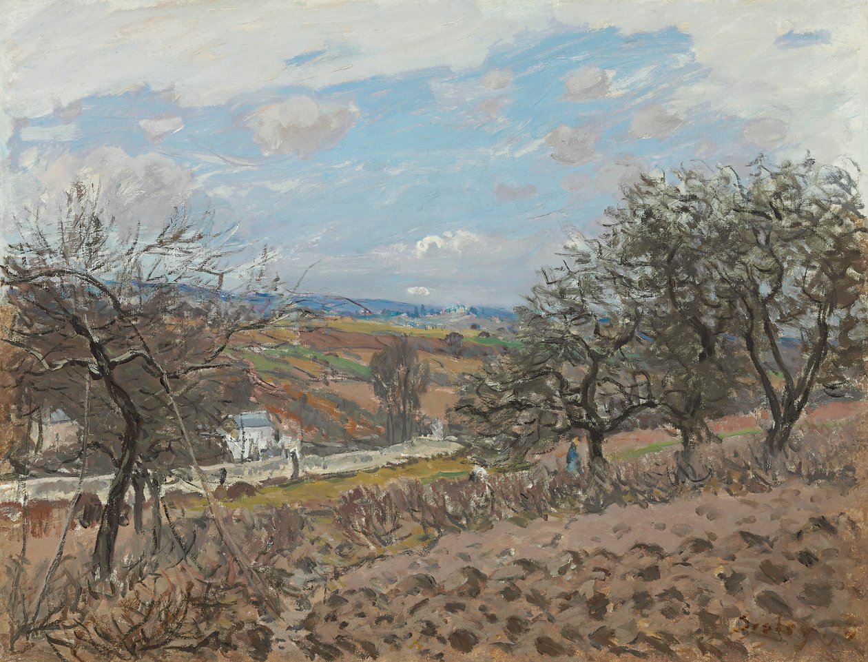 Bougival, 1876 tekijältä Alfred Sisley