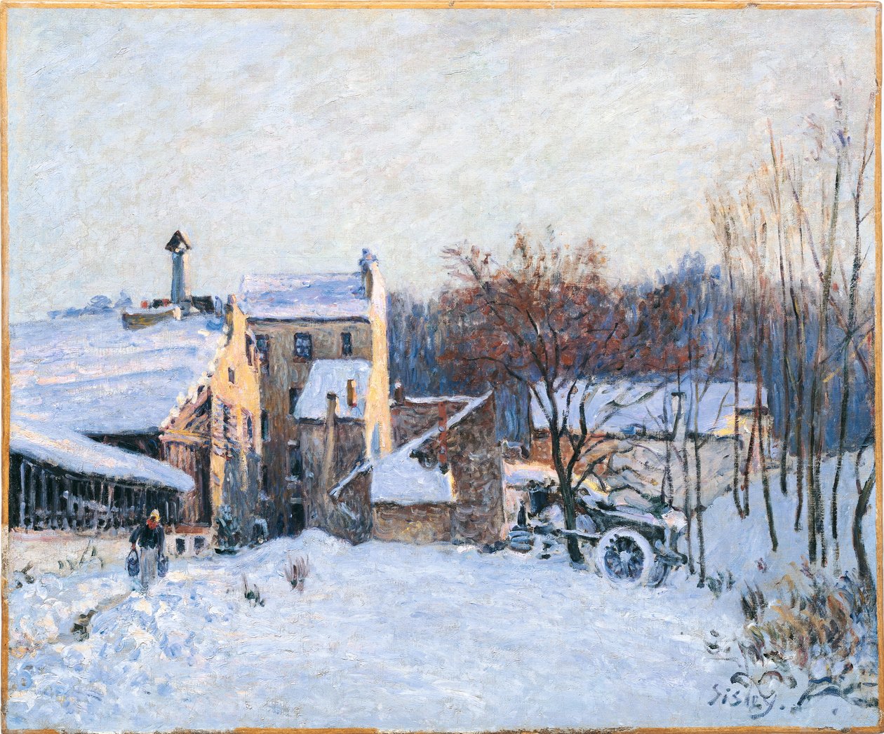 Ranska: Une cour à Chaville tekijältä Alfred Sisley