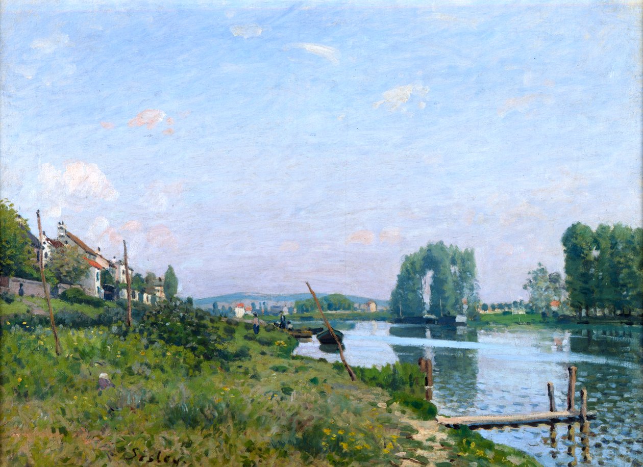 Saint-Denis-saari, 1872 tekijältä Alfred Sisley
