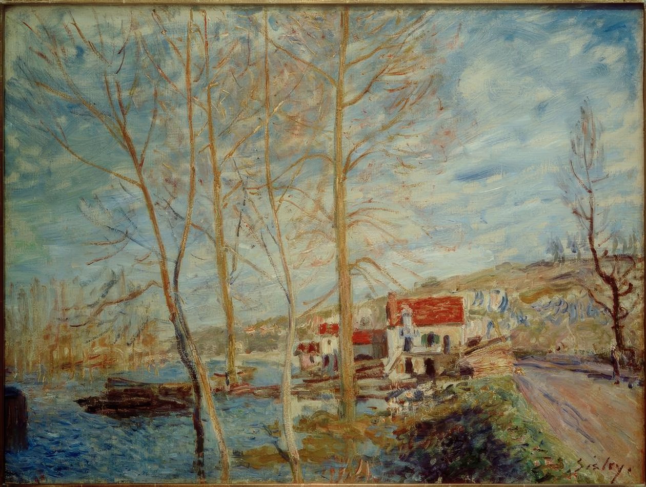 Tulva Moretissa tekijältä Alfred Sisley