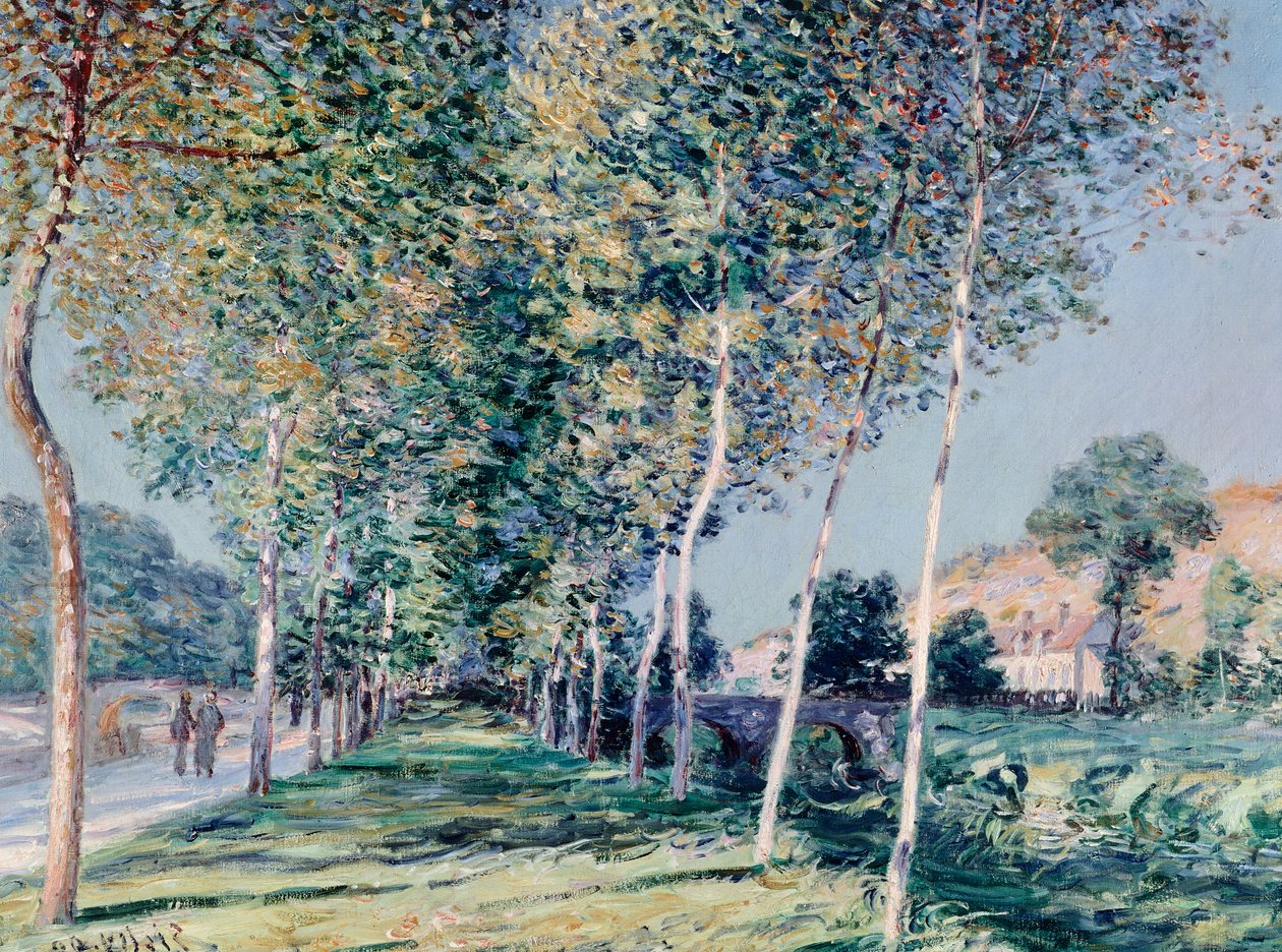 Alfred Sisley (1839-1899) Road to Louveciennes tekijältä Alfred Sisley