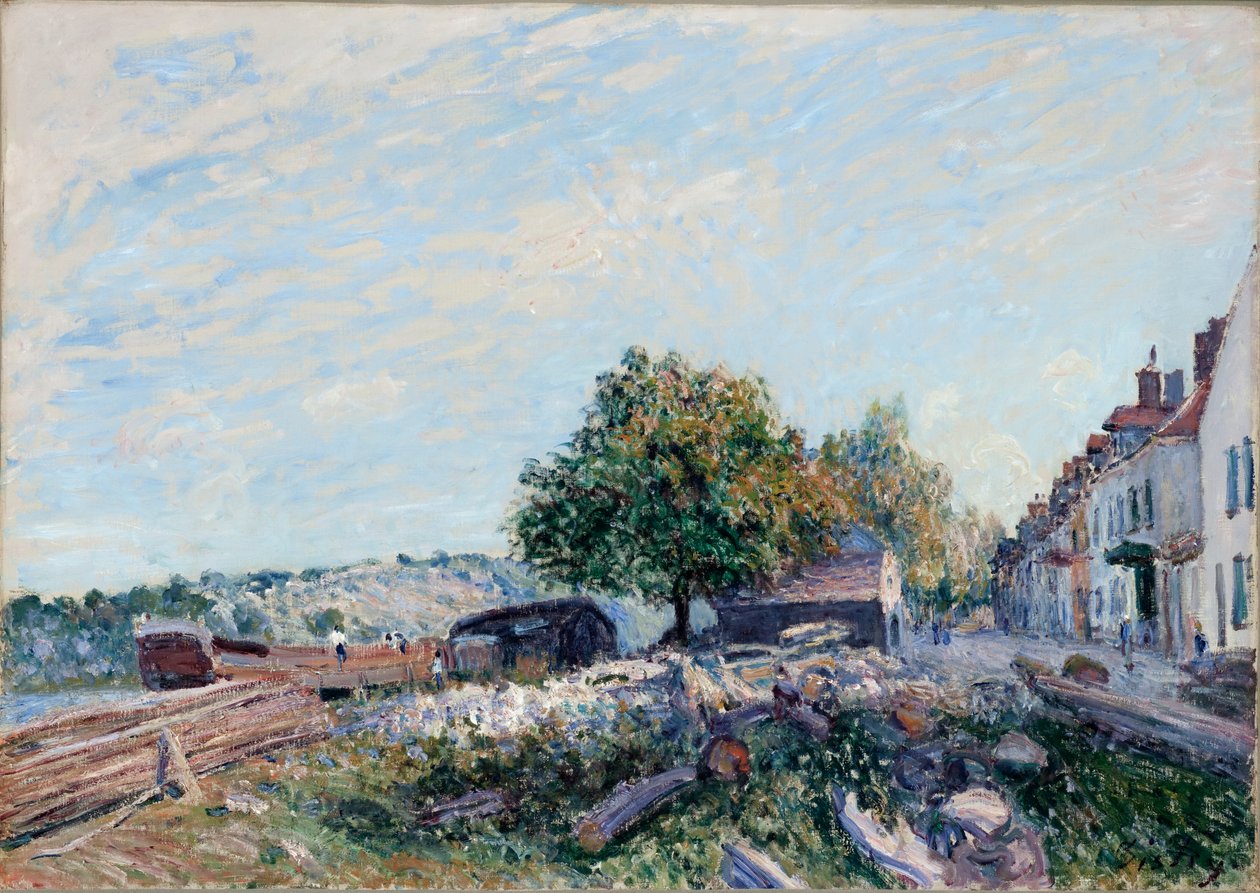 Saint-Mammès. Aamu, 1884 tekijältä Alfred Sisley