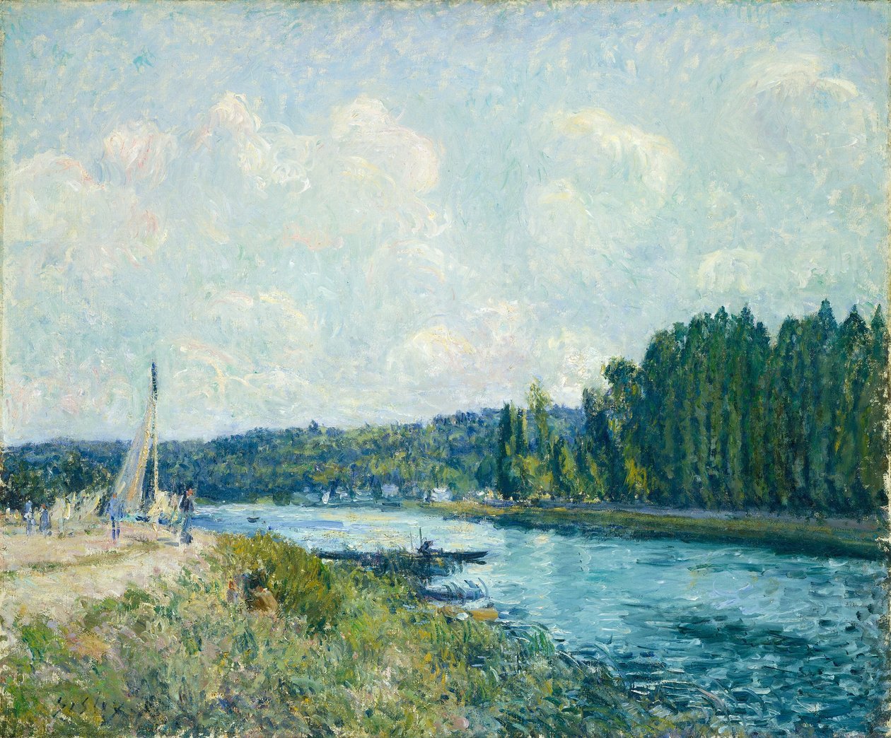 The Banks of the Oise, 18771878. tekijältä Alfred Sisley