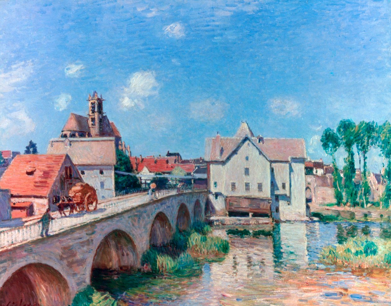 Moretin silta, 1893 tekijältä Alfred Sisley