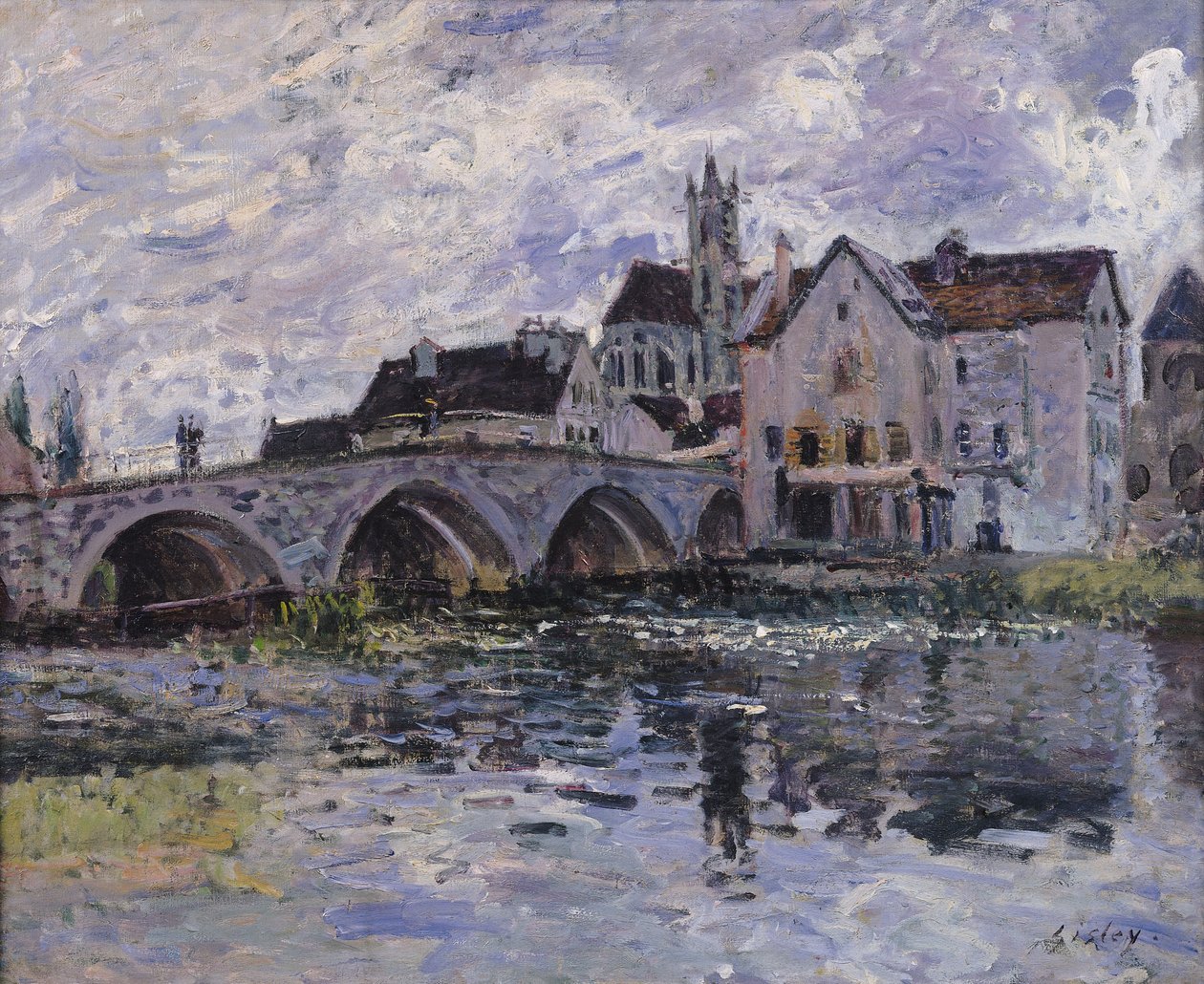 Moret-sur-Loingin silta, 1887 tekijältä Alfred Sisley