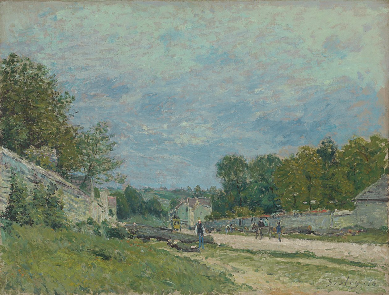 Versailles Road; Tie Versaillesiin, 1876 tekijältä Alfred Sisley