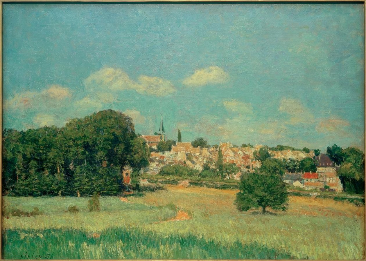Näkymä Marly-le-Roille, aurinkoefekti tekijältä Alfred Sisley