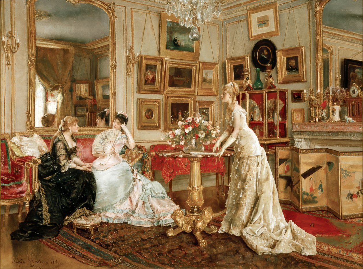 A.Stevens, Das Schreibzimmer des Malers tekijältä Alfred Emile Stevens
