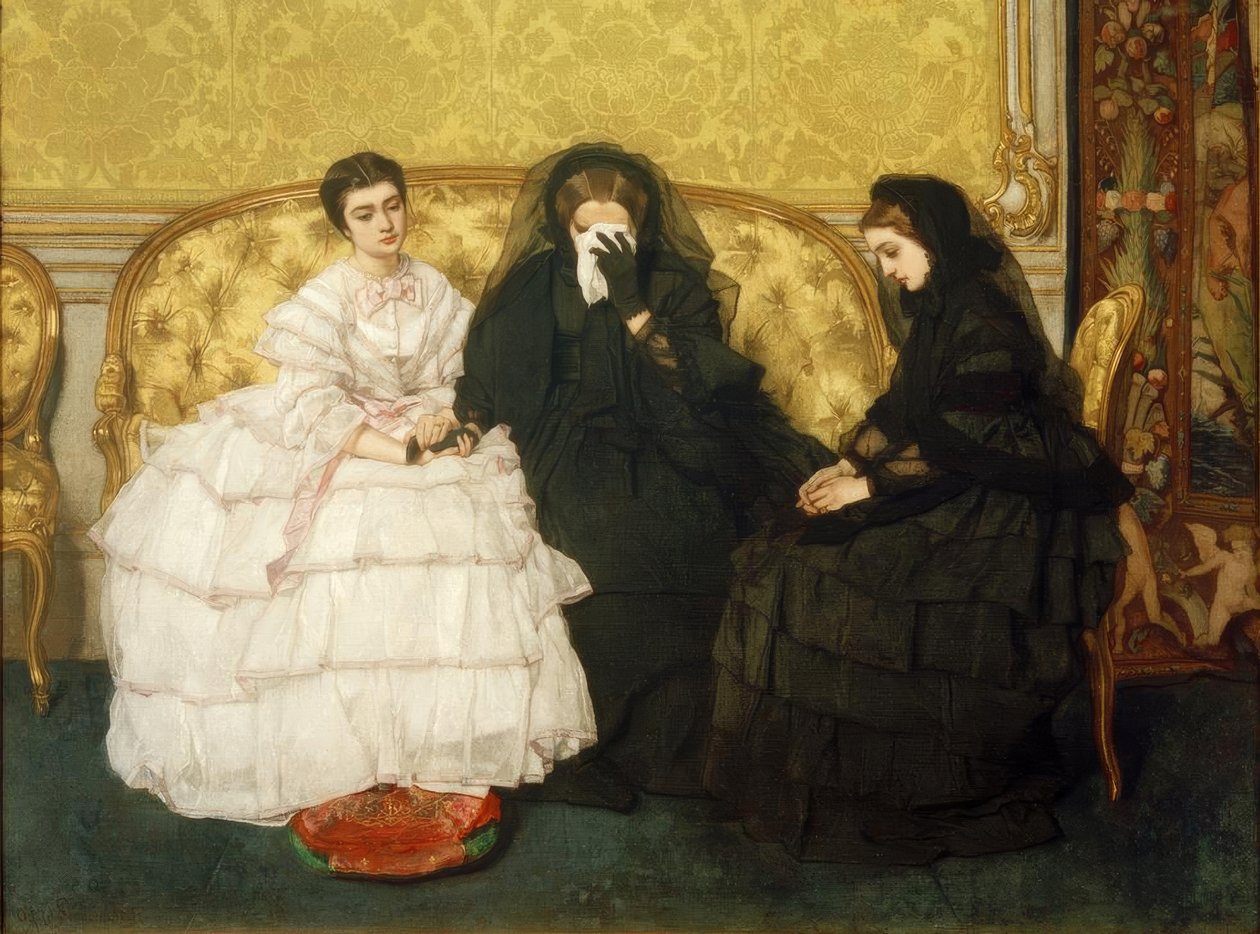 A.Stevens, Trost od. Der Kondolenzbesuch tekijältä Alfred Emile Stevens