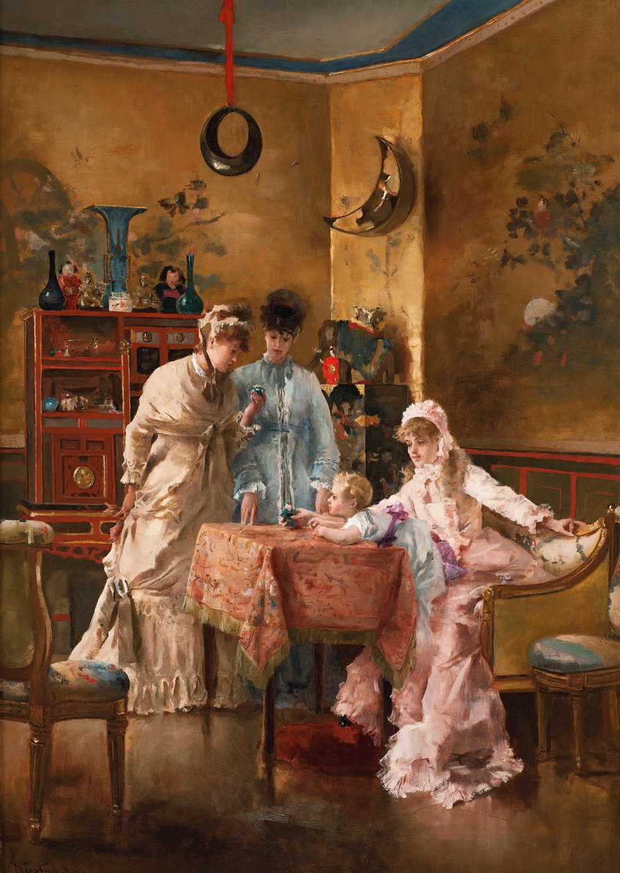 Vierailijat, 1881. tekijältä Alfred Emile Stevens
