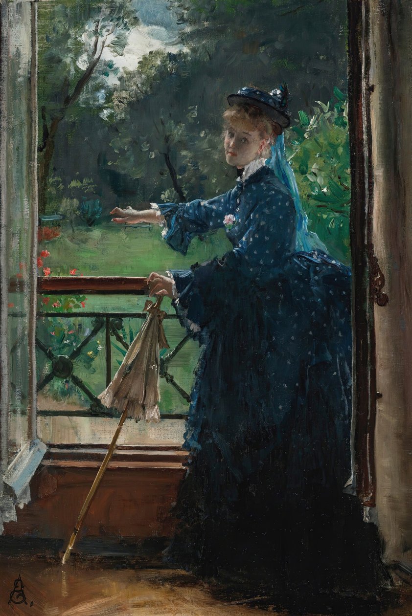 Nainen parvekkeella. tekijältä Alfred Emile Stevens