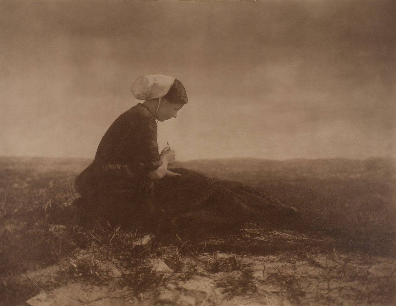 The Net Mender, 1894. tekijältä Alfred Stieglitz