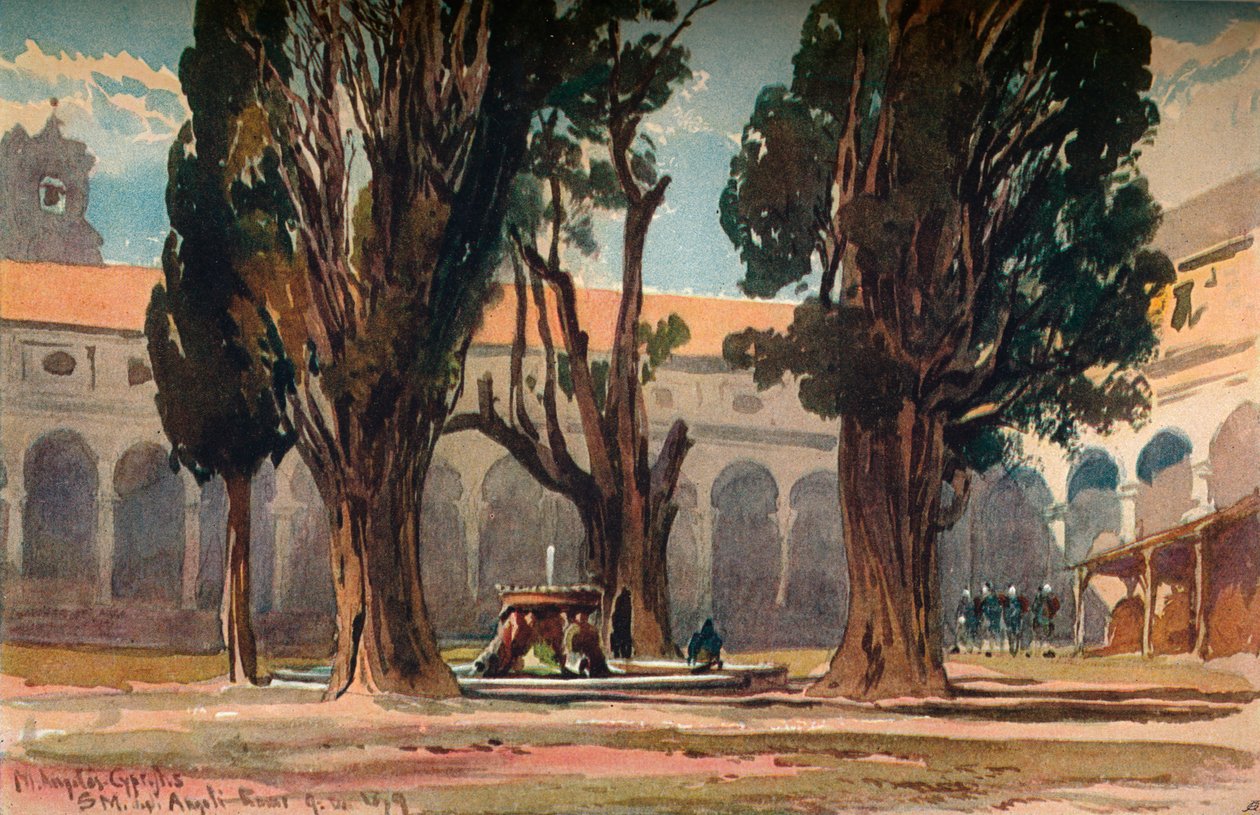 Santa Maria Degli Angeli, Rooma, 1870 tekijältä Alfred Waterhouse