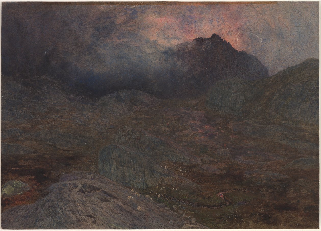 Cwm Trifaen, c. 1857. tekijältä Alfred William Hunt