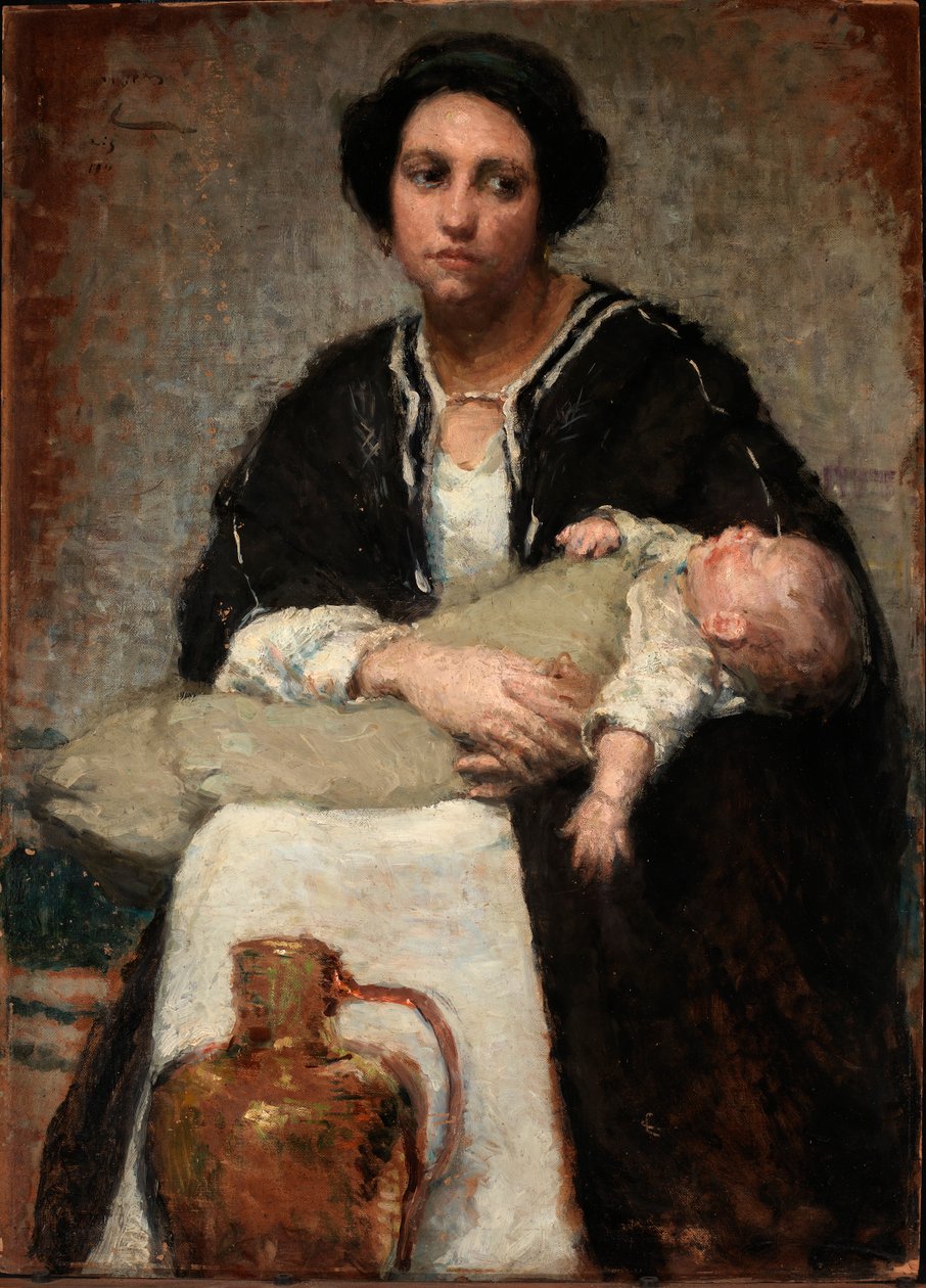 Äiti ja nukkuva vauva, 1911. tekijältä Alice Pike Barney