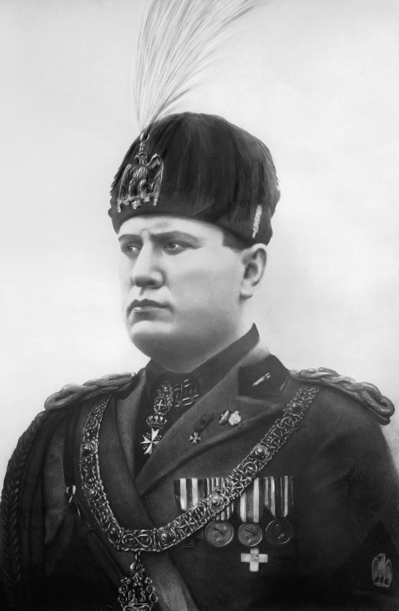 Benito Mussolini (m/w kuva) tekijältä Fratelli Alinari