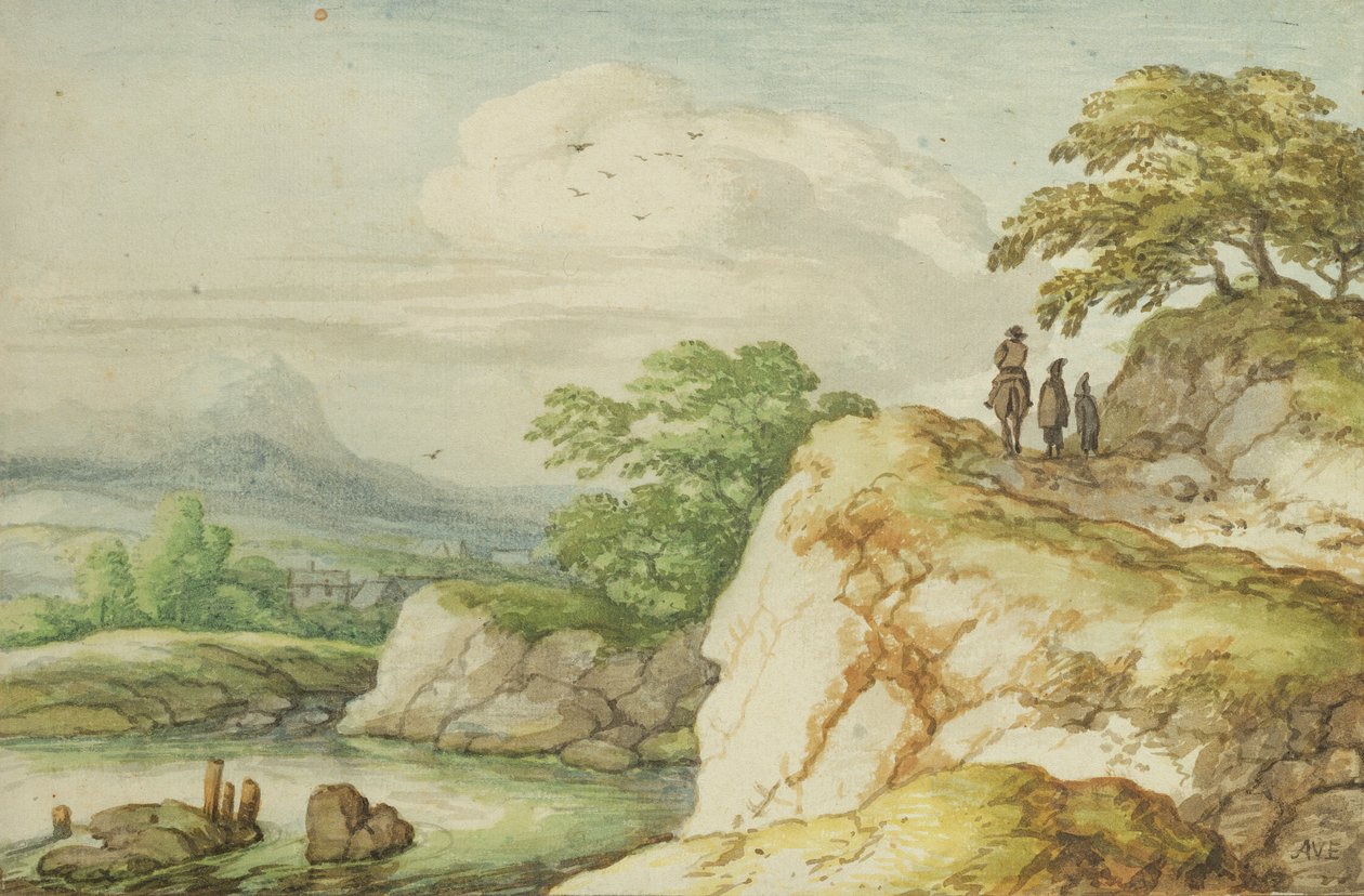 Retkeilijöitä Highlandsissa, noin 1655 tekijältä Allart van Everdingen