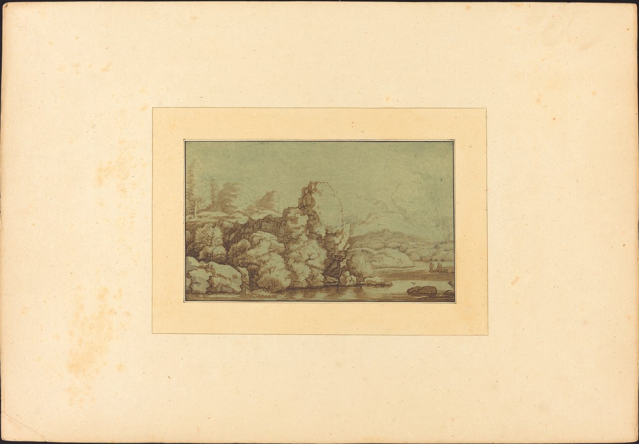 Maisema, julkaistu 1780. tekijältä Allart van Everdingen