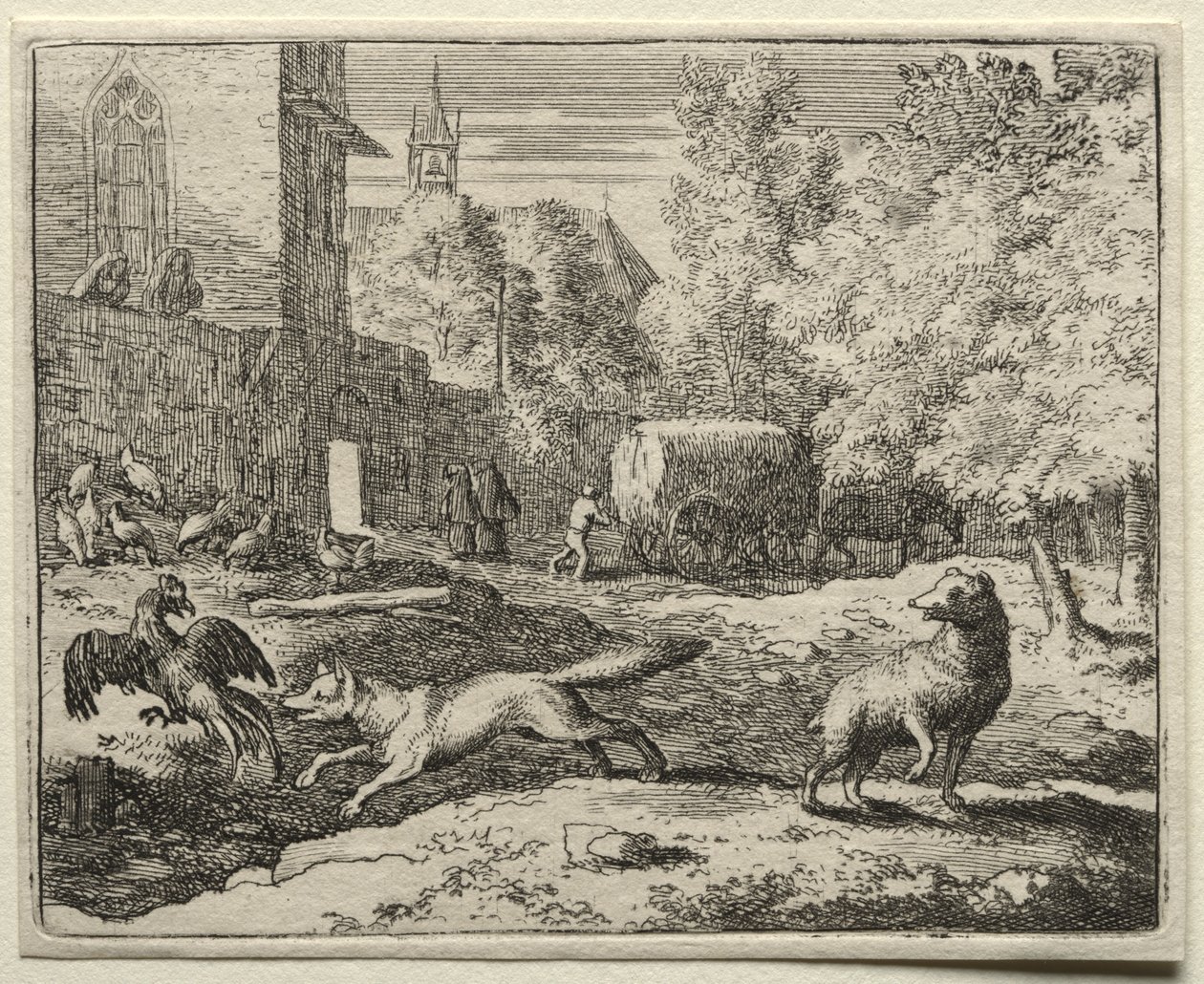 Reynard the Fox: Reynard Chasing Hens tekijältä Allart van Everdingen