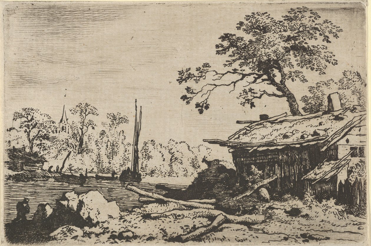 Ruinous Hut, 1600-luku. tekijältä Allart van Everdingen