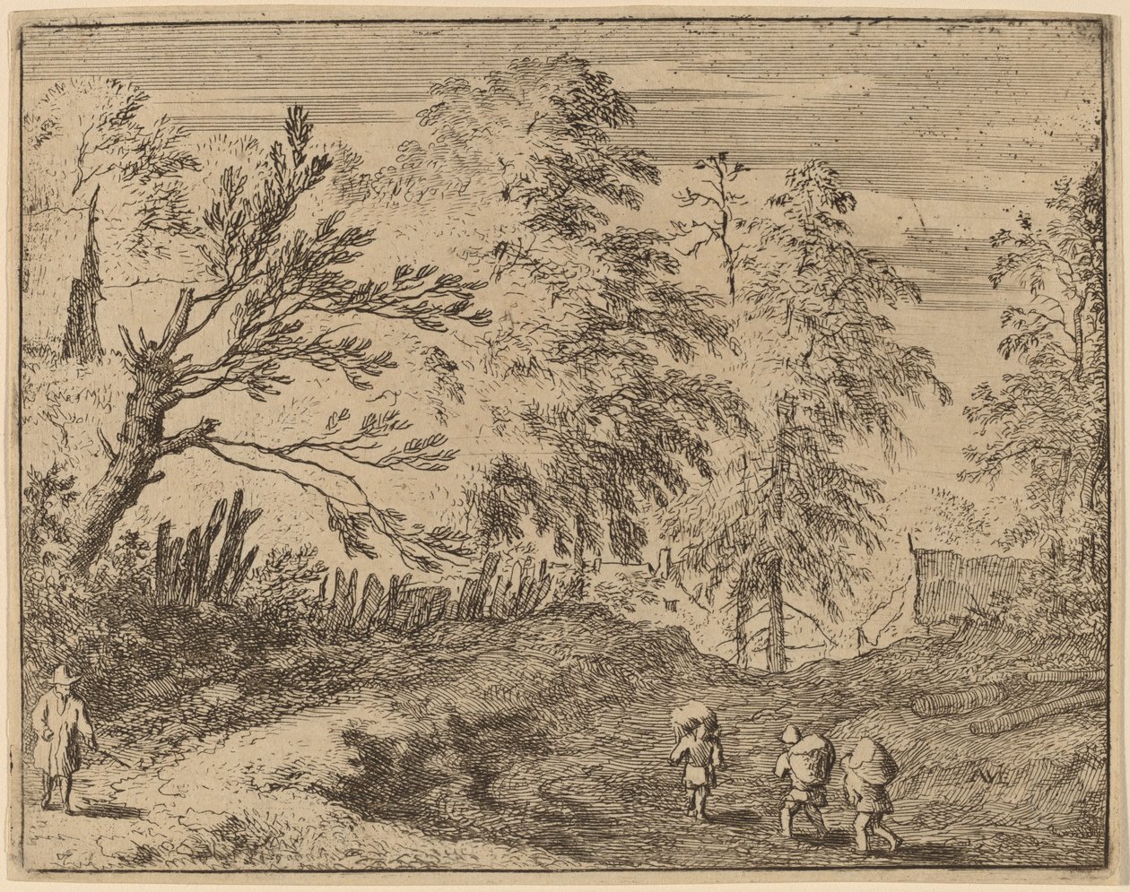 Kolme Porteria, luultavasti n. 16451656. tekijältä Allart van Everdingen