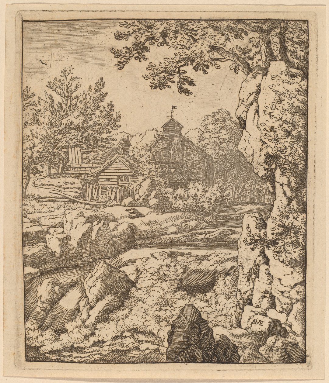 Vesiputous, luultavasti c. 16451656. tekijältä Allart van Everdingen
