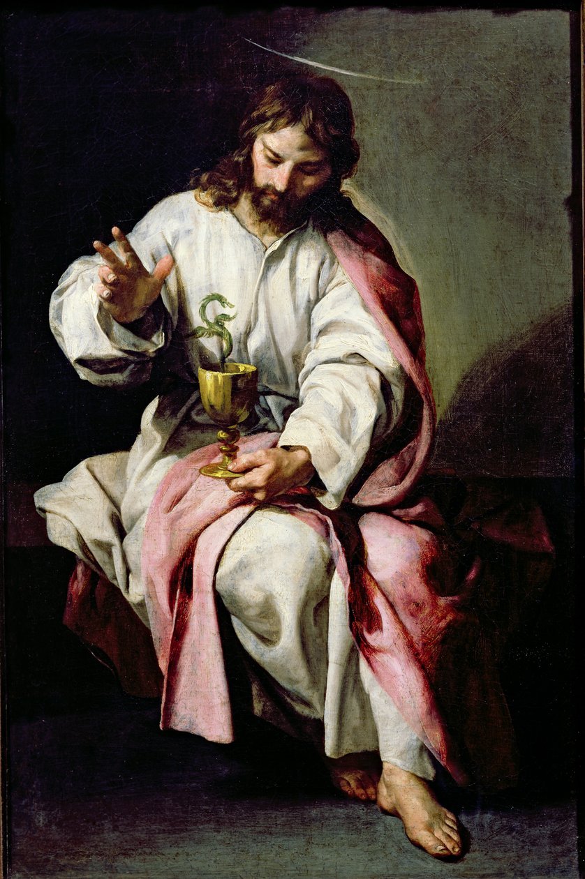 Pyhä Johannes evankelista ja myrkytetty malja, 1636-38 tekijältä Alonso Cano
