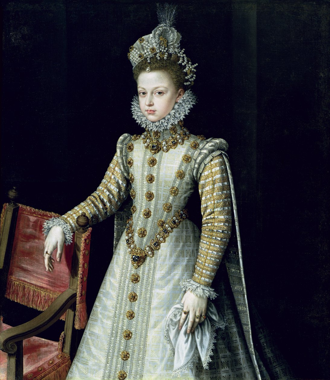 Infanta Isabel Clara Eugenie (1566-1633) 1579 tekijältä Alonso Sánchez Coello