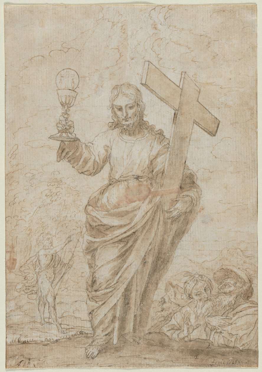 Kristus pitelee maljaa ja ristiä, 1666. tekijältä Alonso Cano