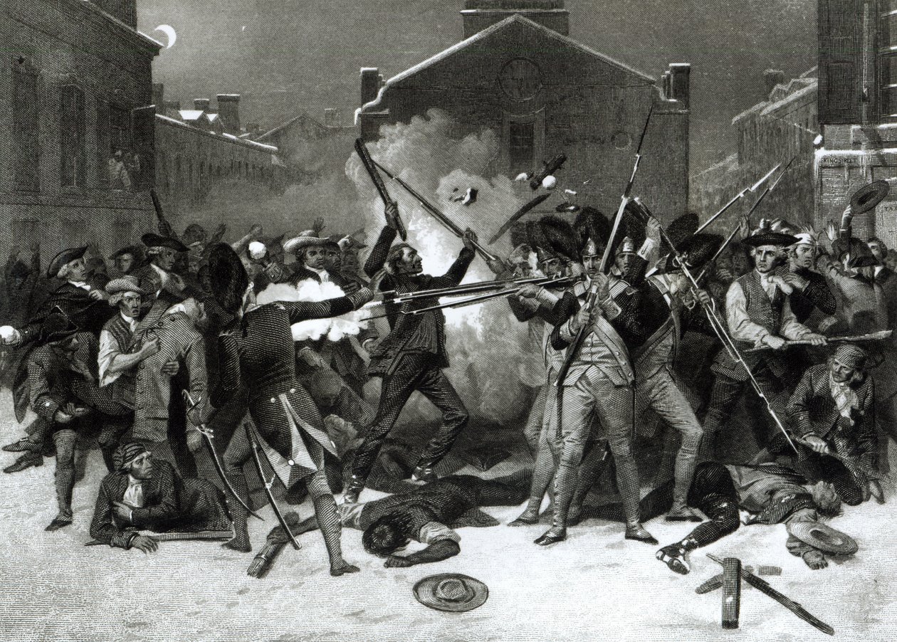 Bostonin verilöyly, 5. maaliskuuta 1770 tekijältä Alonzo Chappel