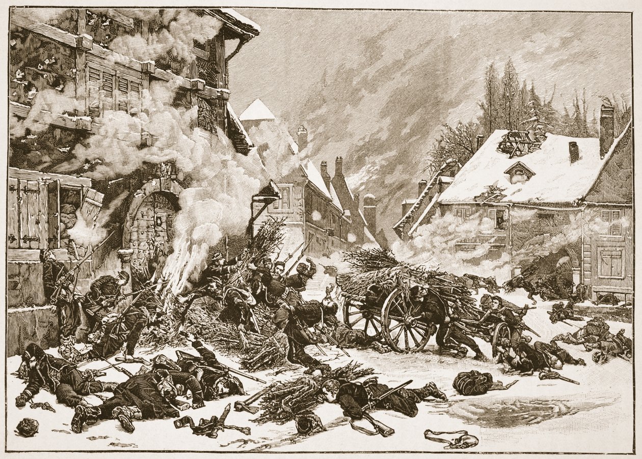 Tapaus Villersexelin taistelussa, esimerkki Archibald Forbes, G.A. Henty ja majuri Arthur Griffiths tekijältä Alphonse Marie de Neuville