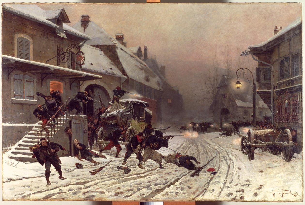 Hyökkäys aamunkoitteessa, 1877 tekijältä Alphonse Marie de Neuville