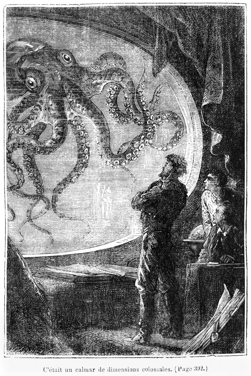 Nautilus Passengers, kuvitus Jules Vernen (1828-1905) teoksesta 