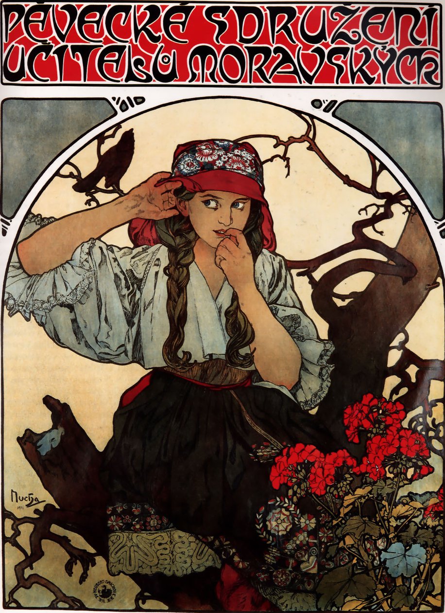 Moravian opettajien kuoro tekijältä Alphonse Mucha