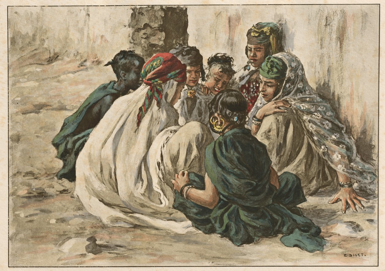 Tyttöjen pelit Laghouatissa, 1899. tekijältä Alphonse Etienne Dinet