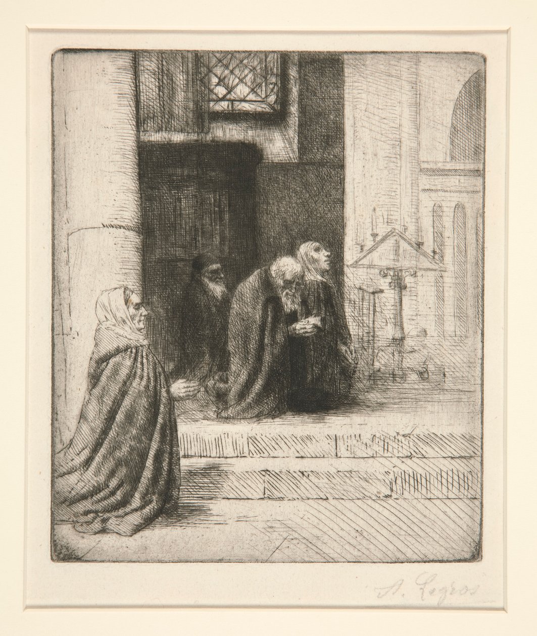 Kirkon sisustus (Interior d tekijältä Alphonse Legros