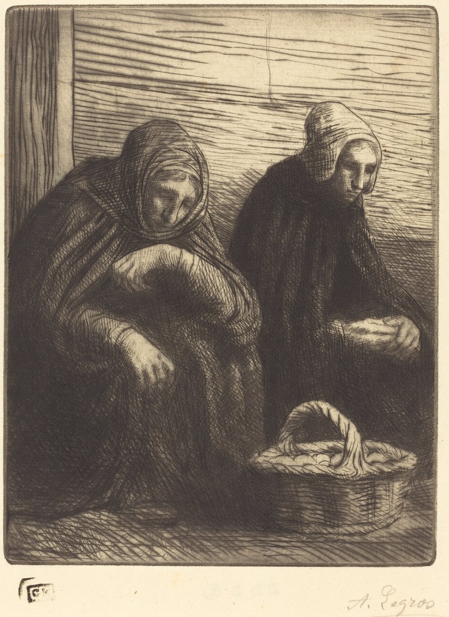 Munanmyyjät, 2. lautanen Munamyyjät. tekijältä Alphonse Legros